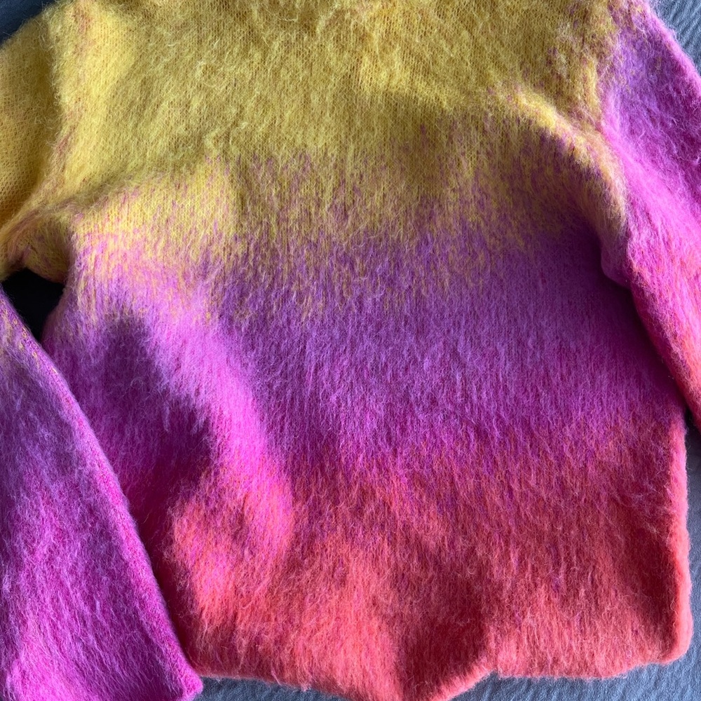 MNML Vibrant Yellow and Pink Gradient Sweater